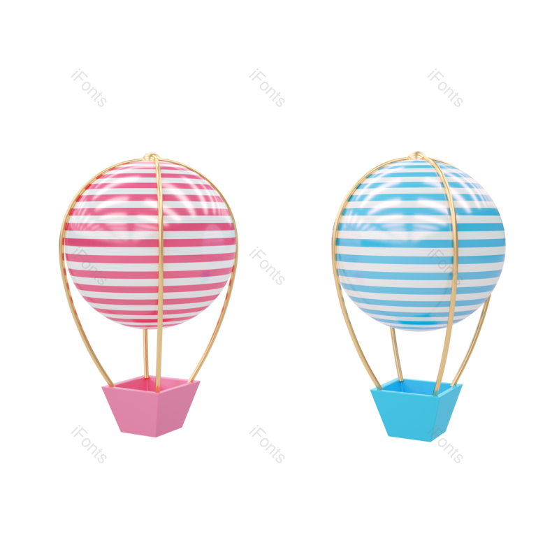 元素图片,素材元素,热气球PNG,促销免抠素材